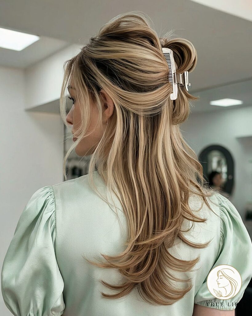 13 Claw Clip Hairstyles Long Hair Ideas You Need to Try Right Now 1 featured 1449