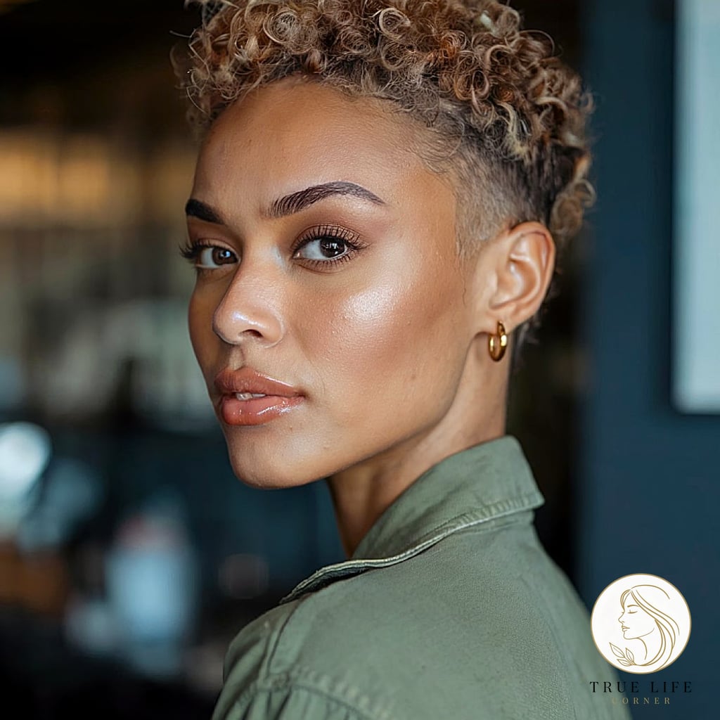 18 Easy 4C Hairstyles Short That Are Both Cute and Low Maintenance 8 Ash Brown Modern Taper