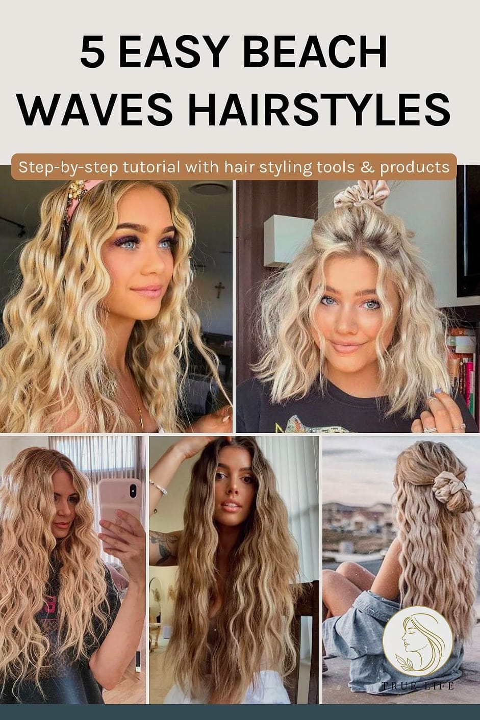 Beachy Waves With a Center Part