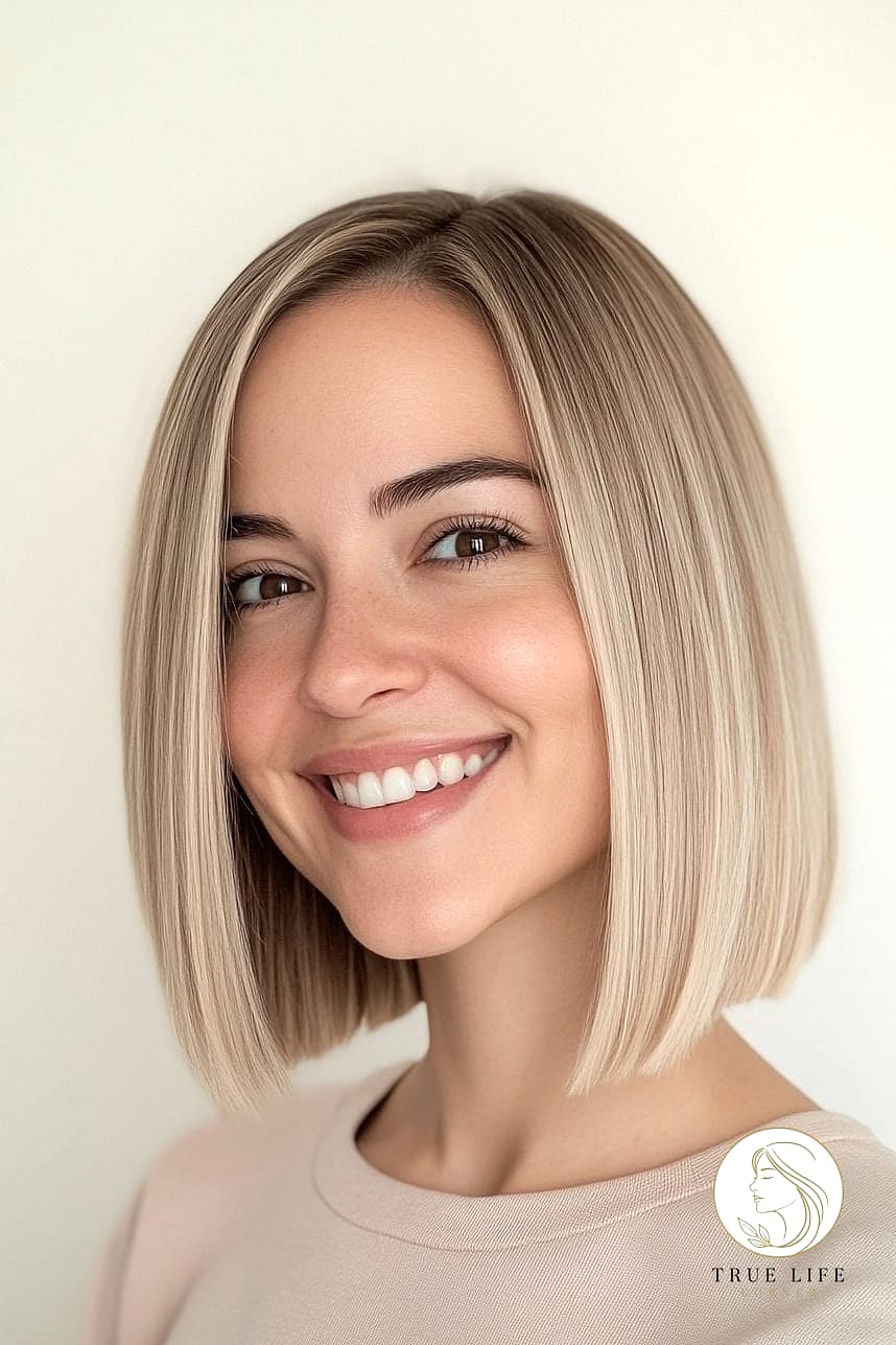 Blunt Bob with Subtle Layering