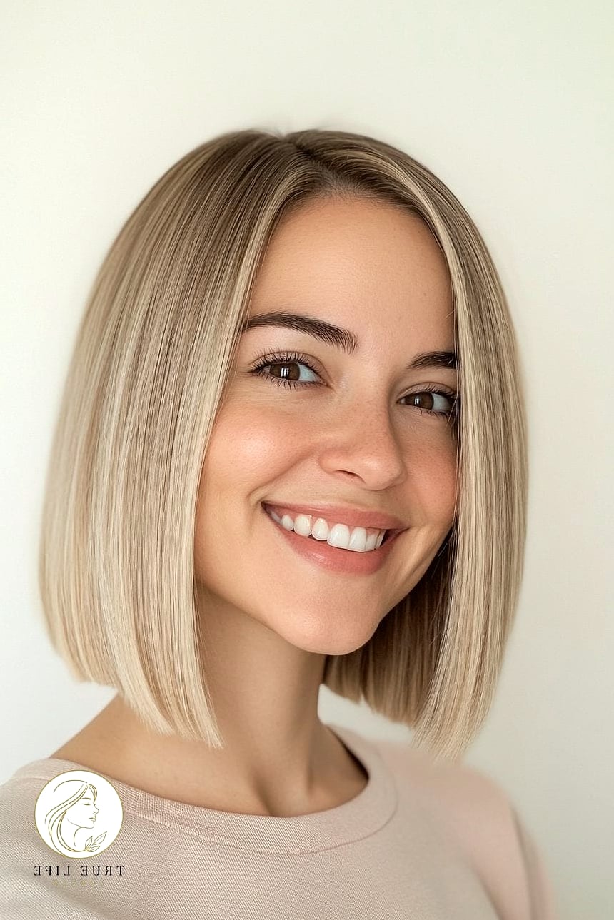 25 Hairstyles For Medium Length Hair With Layers That Are Trending on Pinterest This Week 10 Blunt Bob with Subtle Layers