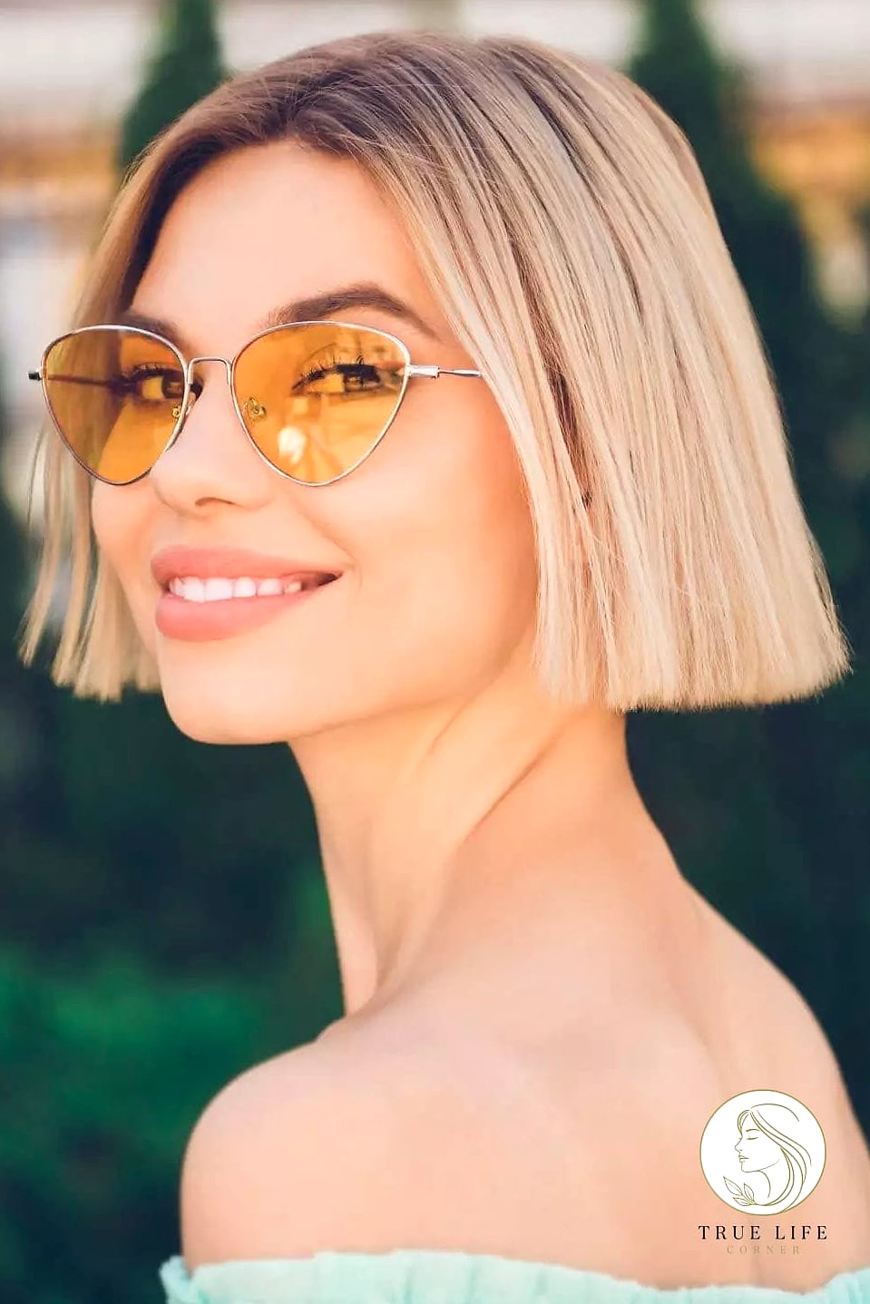 Blunt Bob with a Middle Part