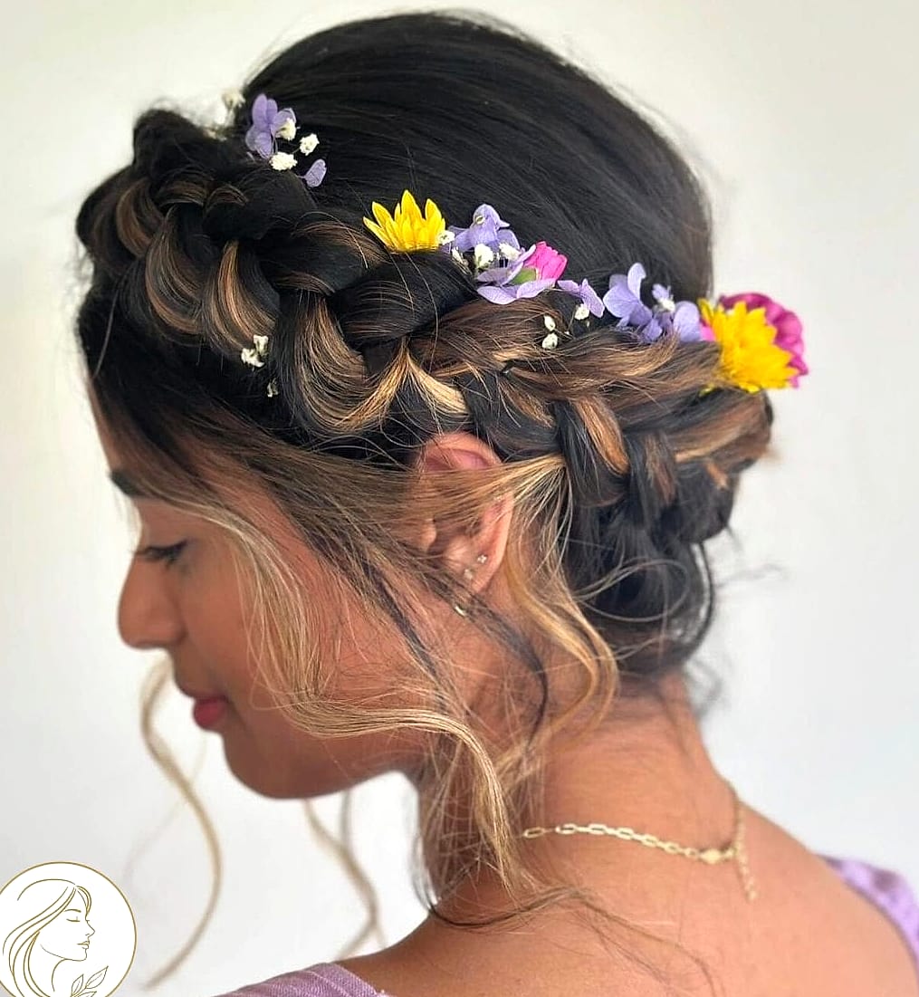18 Cute Short Hairstyles Inspo That's Giving Us Everything 10 Braided Crown