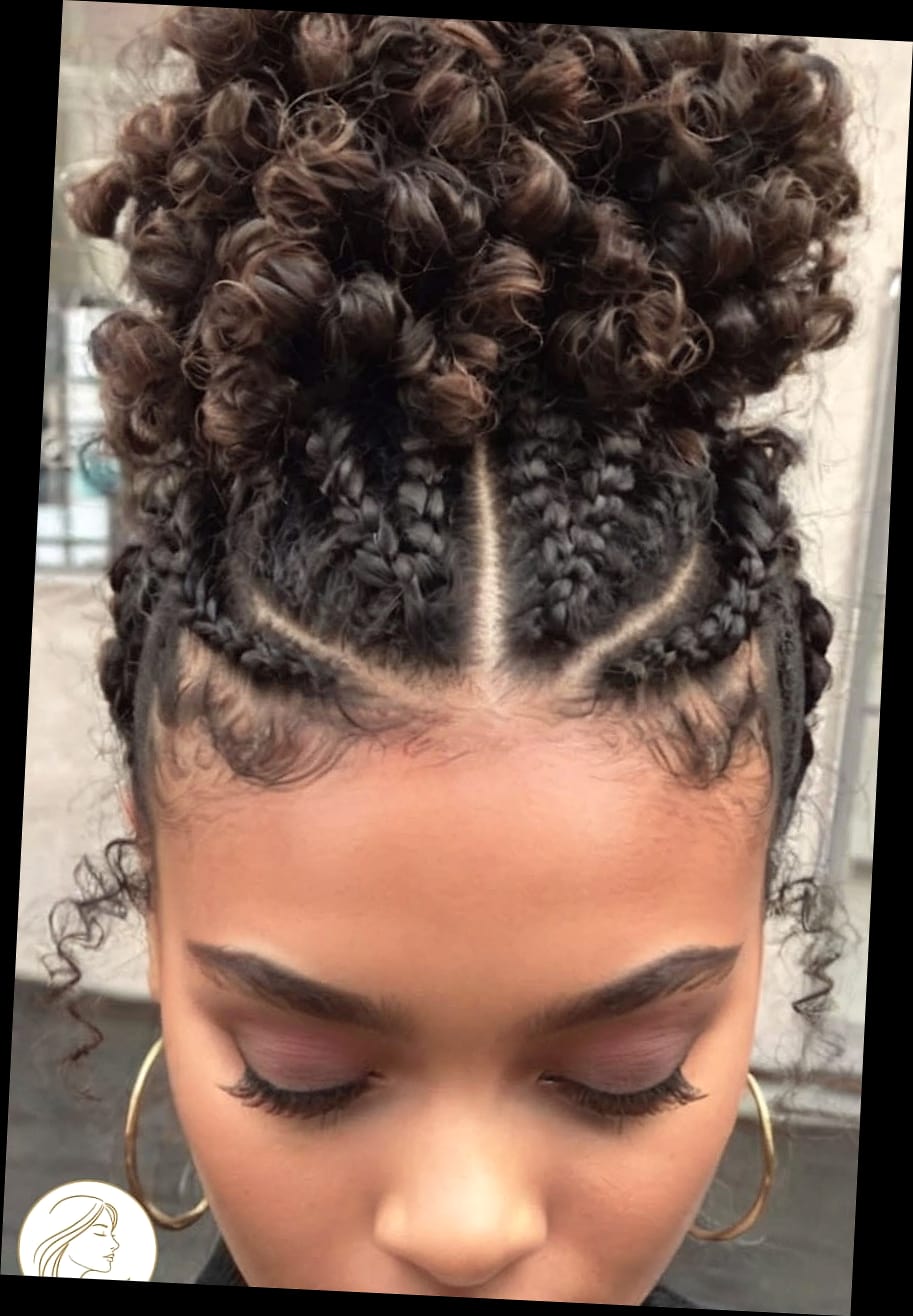 30 Hairstyles For Short Curly Hair for the Ultimate Glow Up 5 Braided Crown