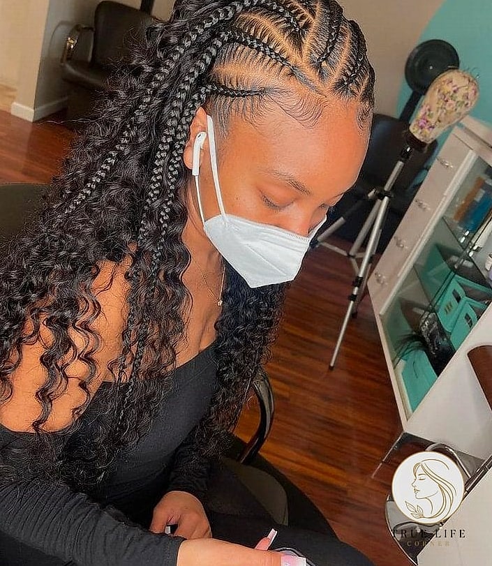 Braided Half-Up With Bubble Details