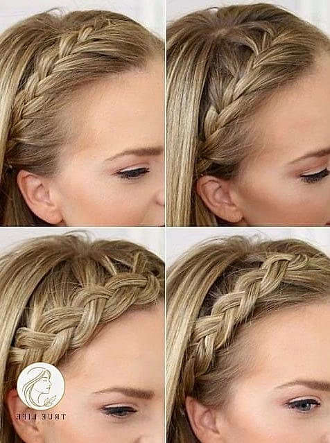 30 Quick Easy Hairstyles For Medium Hair Inspo That's Giving Us Everything 30 Braided Headband Style