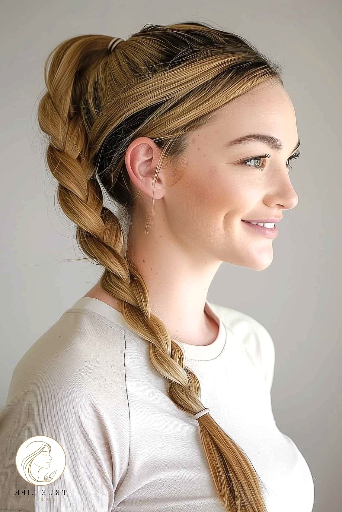 27 Gym Hairstyles For Long Hair Inspo That's Giving Us Everything 23 Braided Ponytail