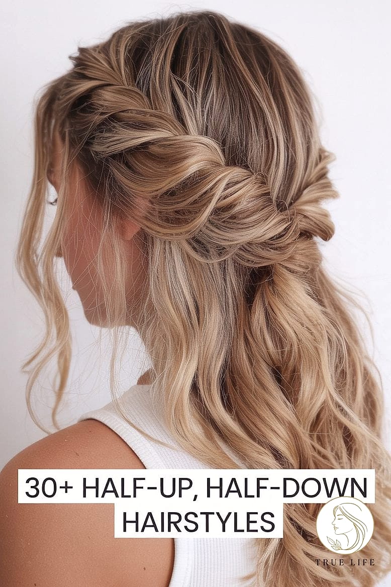 15 Work Hairstyles For Long Hair Looks That Will Seriously Inspire You 3 Classic Half-Up Half-Down