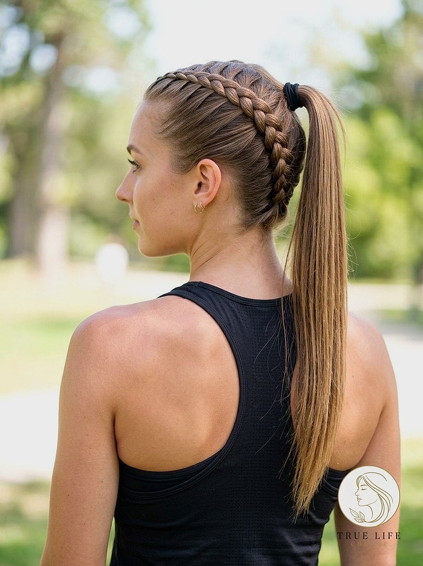 27 Gym Hairstyles For Long Hair Inspo That's Giving Us Everything 3 The Classic High Ponytail