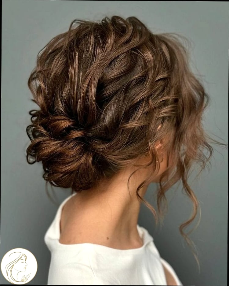7 Hairstyles For Short Hair Curly We're Obsessed With Right Now 1 The Classic Low Bun