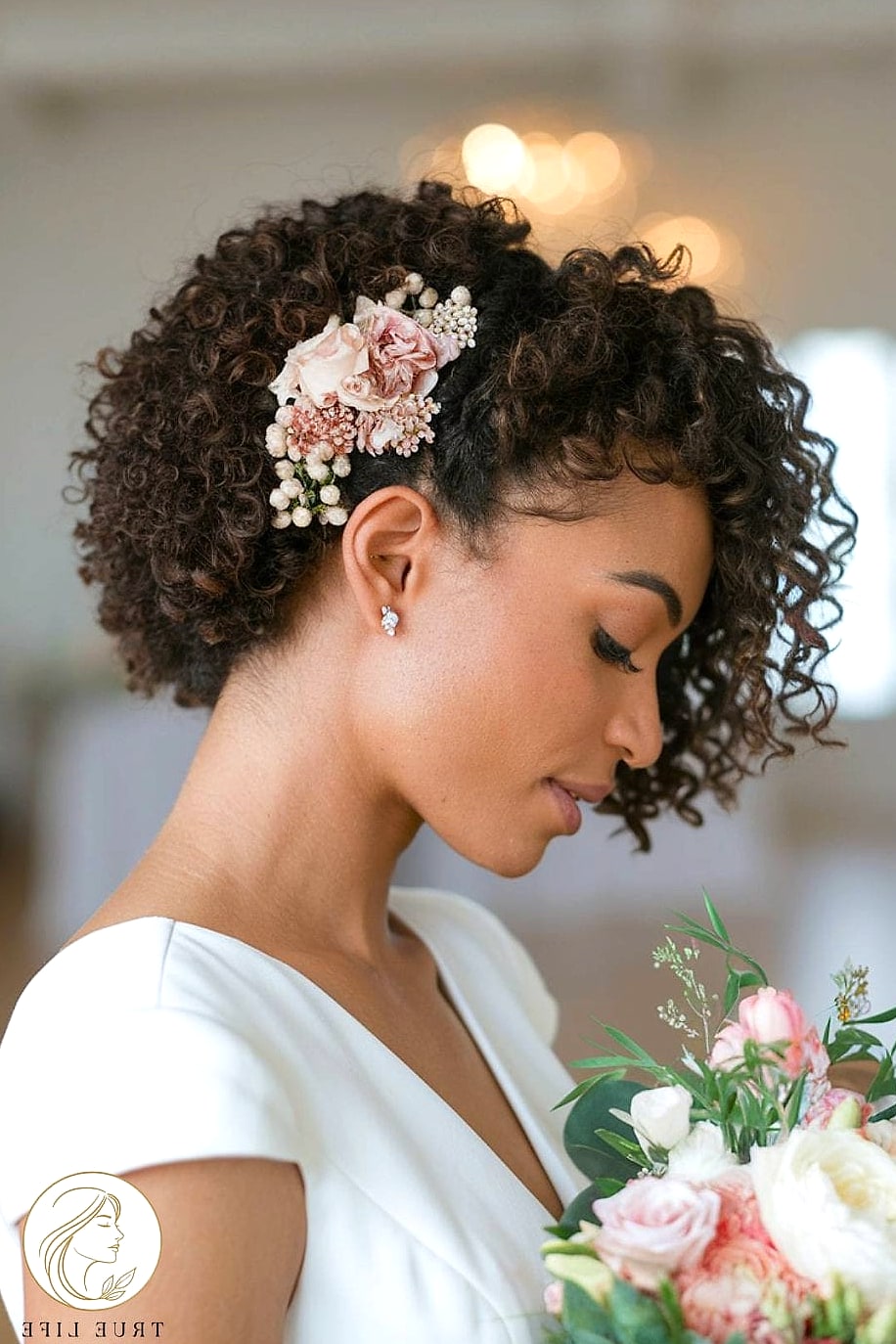 Coily Hairstyle with Tiara
