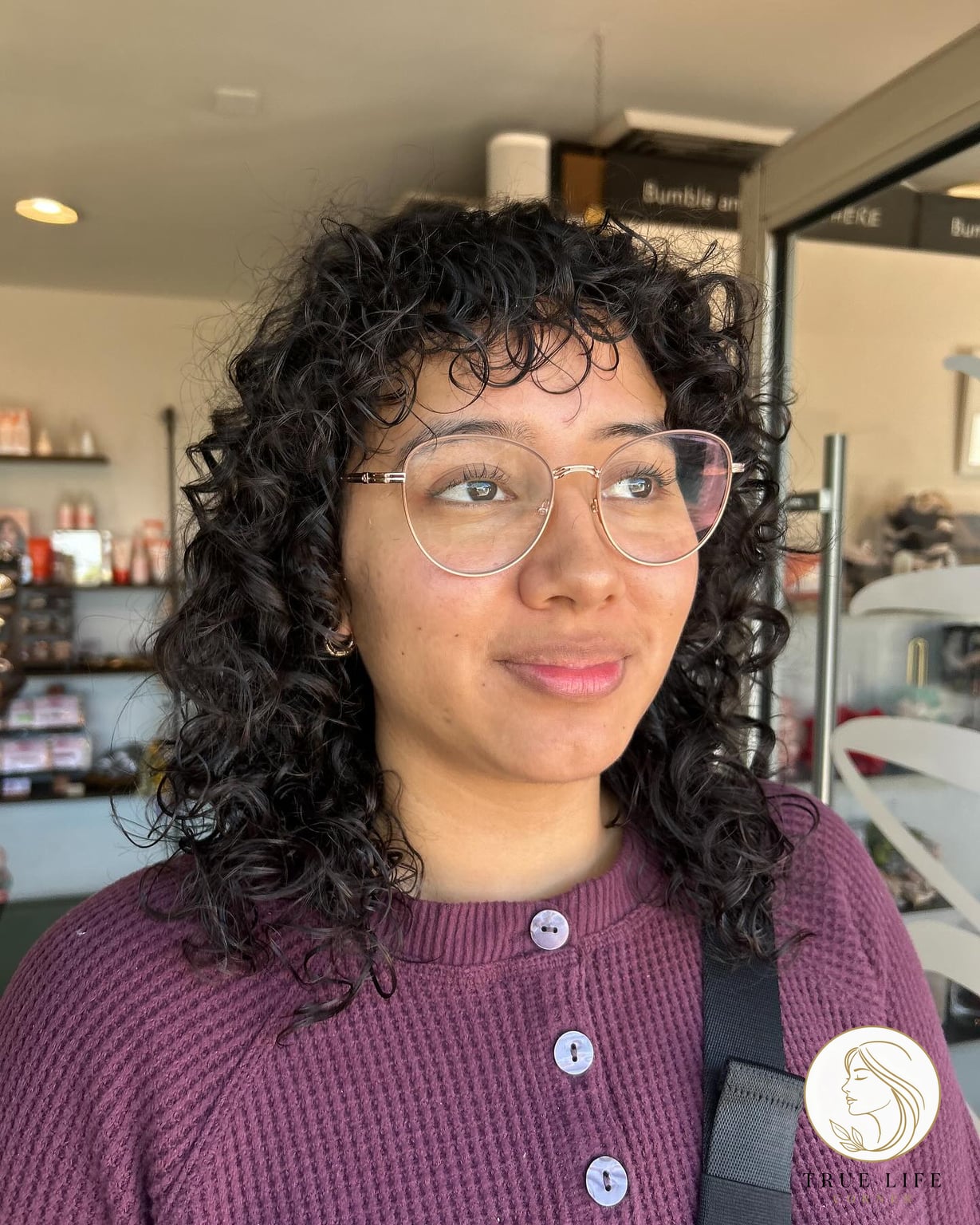 Curly Medium-Length Bob with Subtle Layers