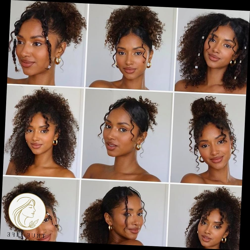 21 4C Natural Hairstyles Short 4C Hair You'll Want to Re-Create Immediately 6 Curly Space Buns with Floral Ribbon Bows