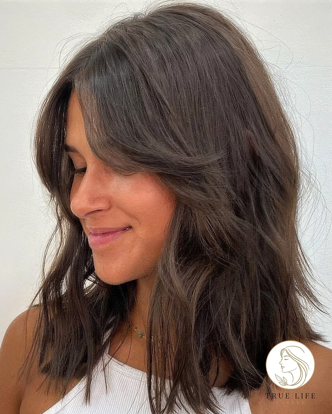 25 Hairstyles For Medium Length Hair With Layers That Are Trending on Pinterest This Week 7 Curtain Bangs with Face-Framing Layers