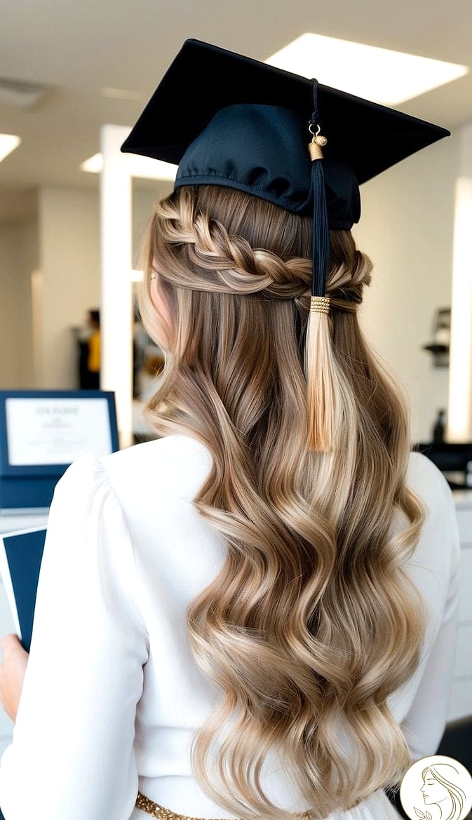 22 Graduation Hairstyles For Short Hair Looks That Will Seriously Inspire You 4 Curved Braid Updo