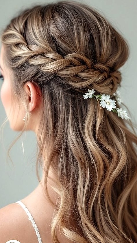 20 Short Wedding Hairstyles That Are Both Cute and Low Maintenance 13 Delicate Half-Up Style