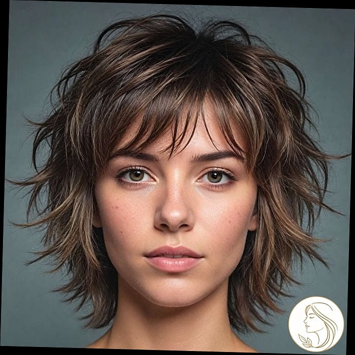 22 Graduation Hairstyles For Short Hair Looks That Will Seriously Inspire You 21 Disheveled Shag with Bangs and Face-Framing Layering