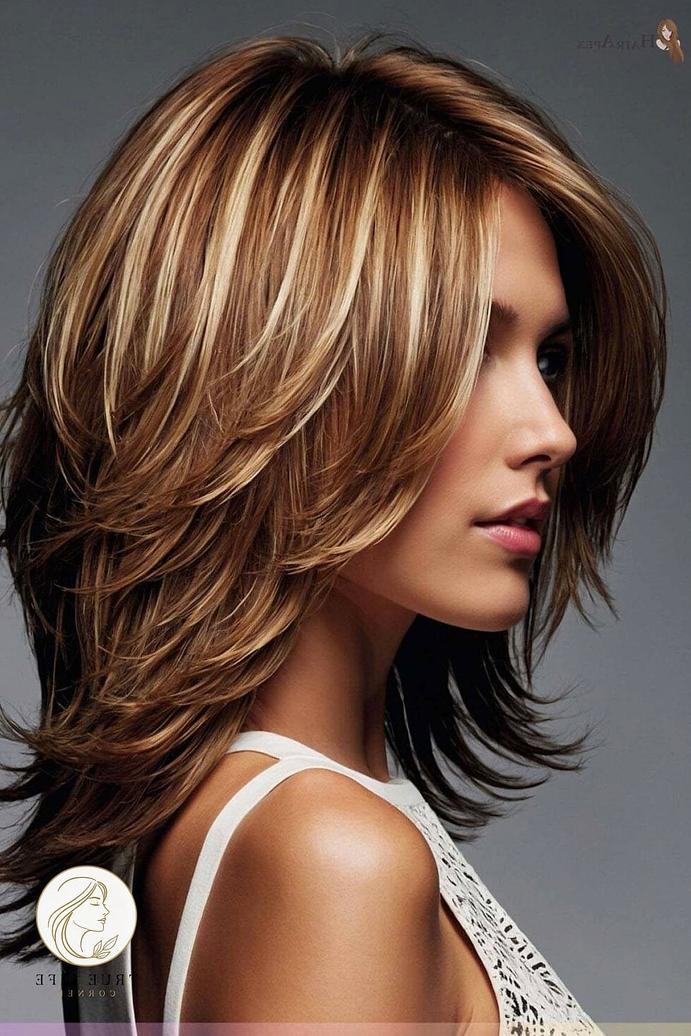 13 Cute Medium Length Hairstyles Everyone Is Pinning Right Now 13 Feathered Layers With Side Swept Bangs