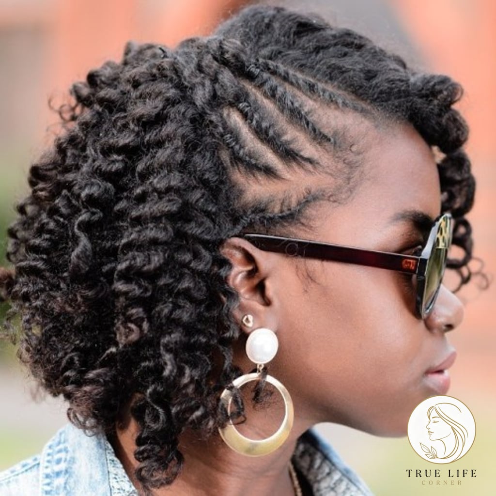 18 Easy 4C Hairstyles Short That Are Both Cute and Low Maintenance 17 Flat Twist-Out Style