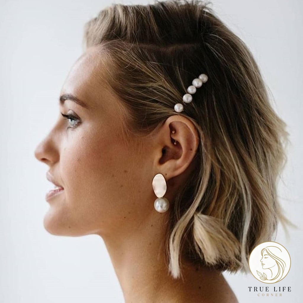 20 Short Wedding Hairstyles That Are Both Cute and Low Maintenance 16 Gorgeous Waves with a Deep Side Part