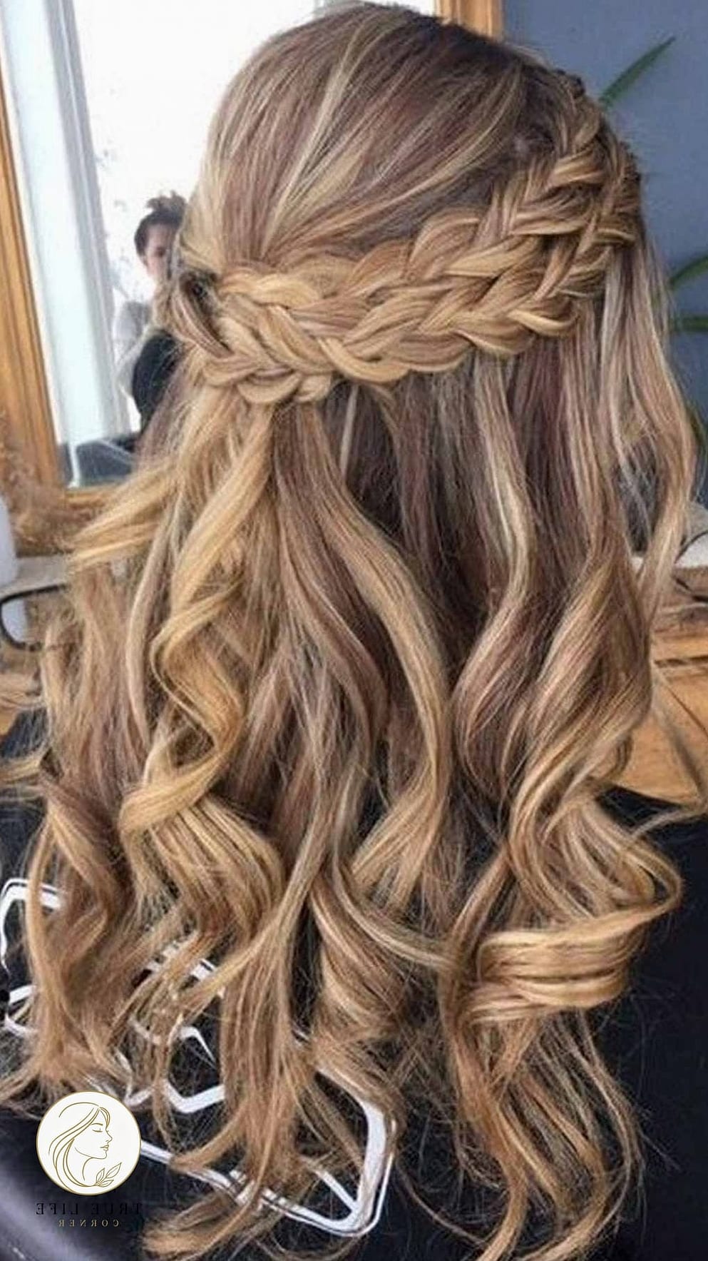 20 Summer Hairstyles For Long Hair That Are Trending on Pinterest This Week 3 Half-Up Braided Crown
