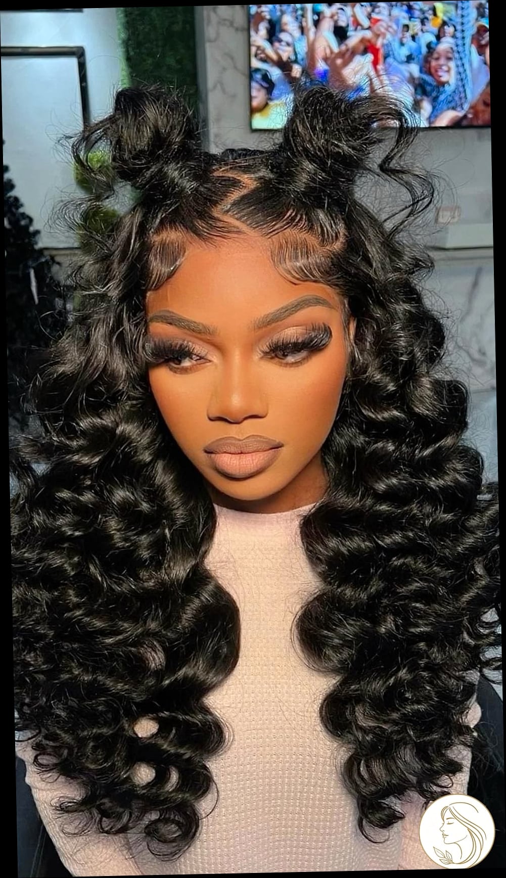 10 Short Natural Hairstyles For Black Women That Are Both Cute and Low Maintenance 4 Half-Up Half-Down Style