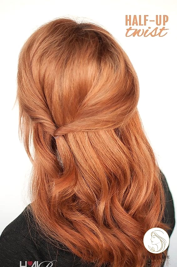21 Quick Hairstyles For Long Hair to Transform Your Look Instantly 2 The Half-Up Twist