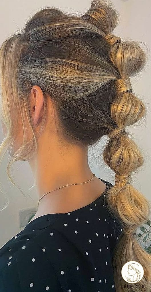 20 Summer Hairstyles For Long Hair That Are Trending on Pinterest This Week 8 High Bubble Ponytail