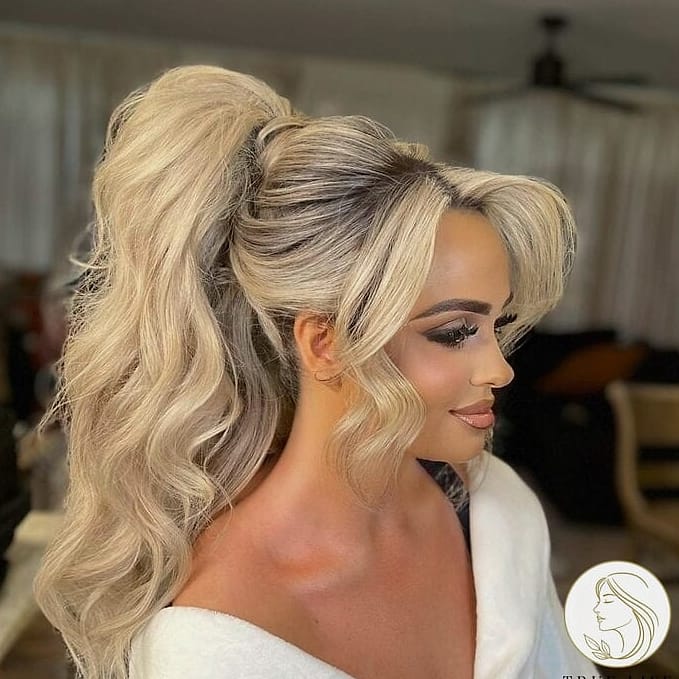 10 Wedding Guest Hairstyles For Short Hair to Save Before They Blow Up 6 High Ponytail