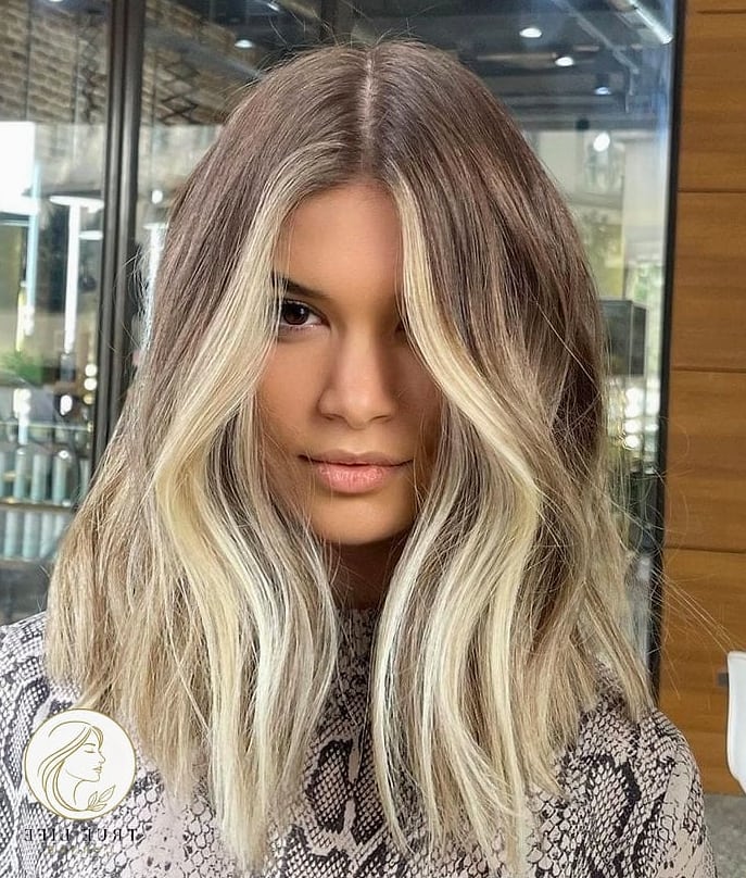25 Hairstyles For Medium Length Hair With Layers That Are Trending on Pinterest This Week 24 Layered Hair with Money Piece