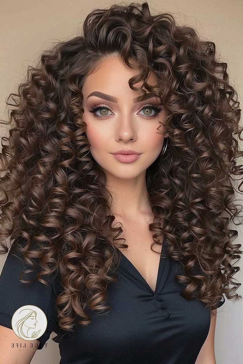 Long Curly Hair With Defined Ringlets
