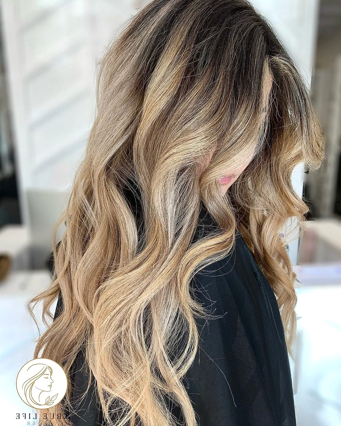 Long Hair With Root Melt Color