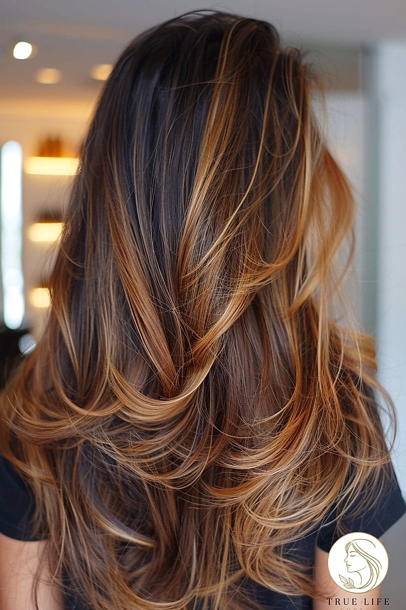 Long Layers With Curtain Bangs