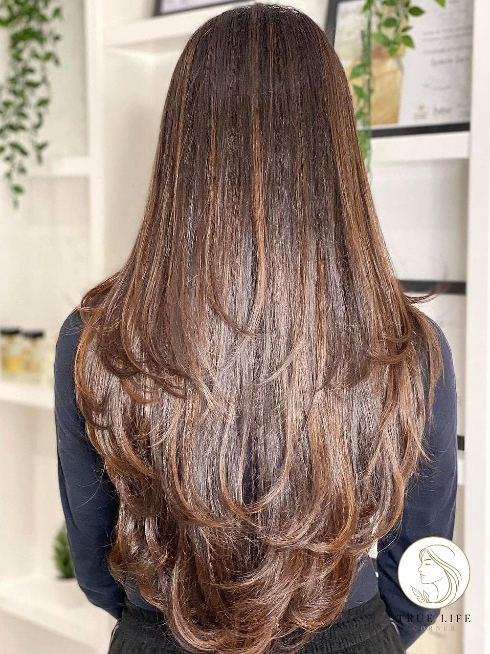 Long Layers With Curtain Bangs