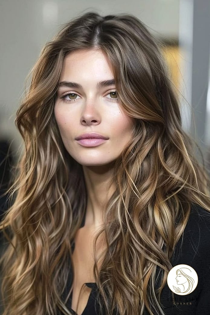 20 Summer Hairstyles For Long Hair That Are Trending on Pinterest This Week 16 Long Wavy Hair With Money Piece Highlights