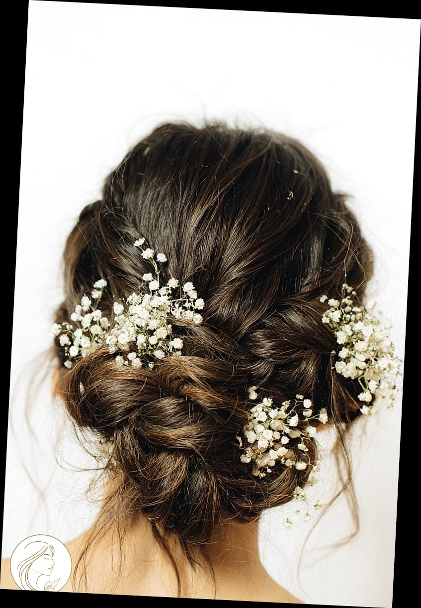 Loose Updo with Flower Crown