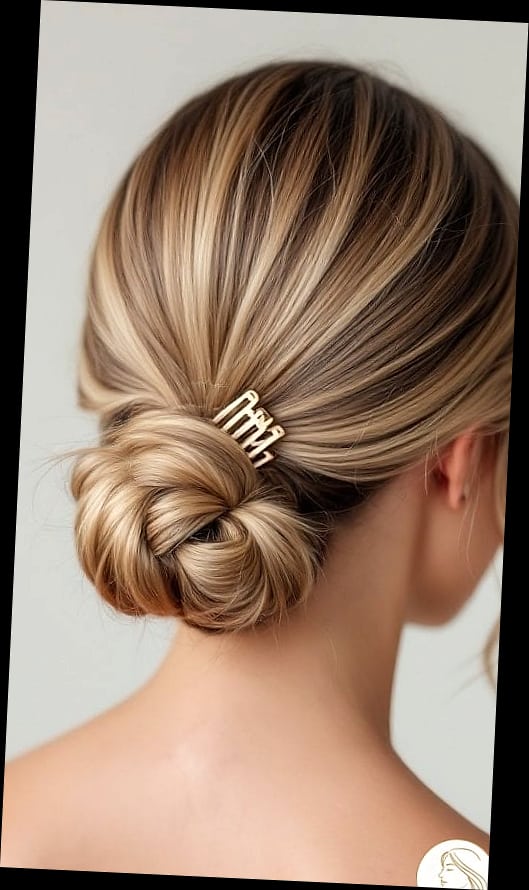 Low Bun with Face-Framing Pieces