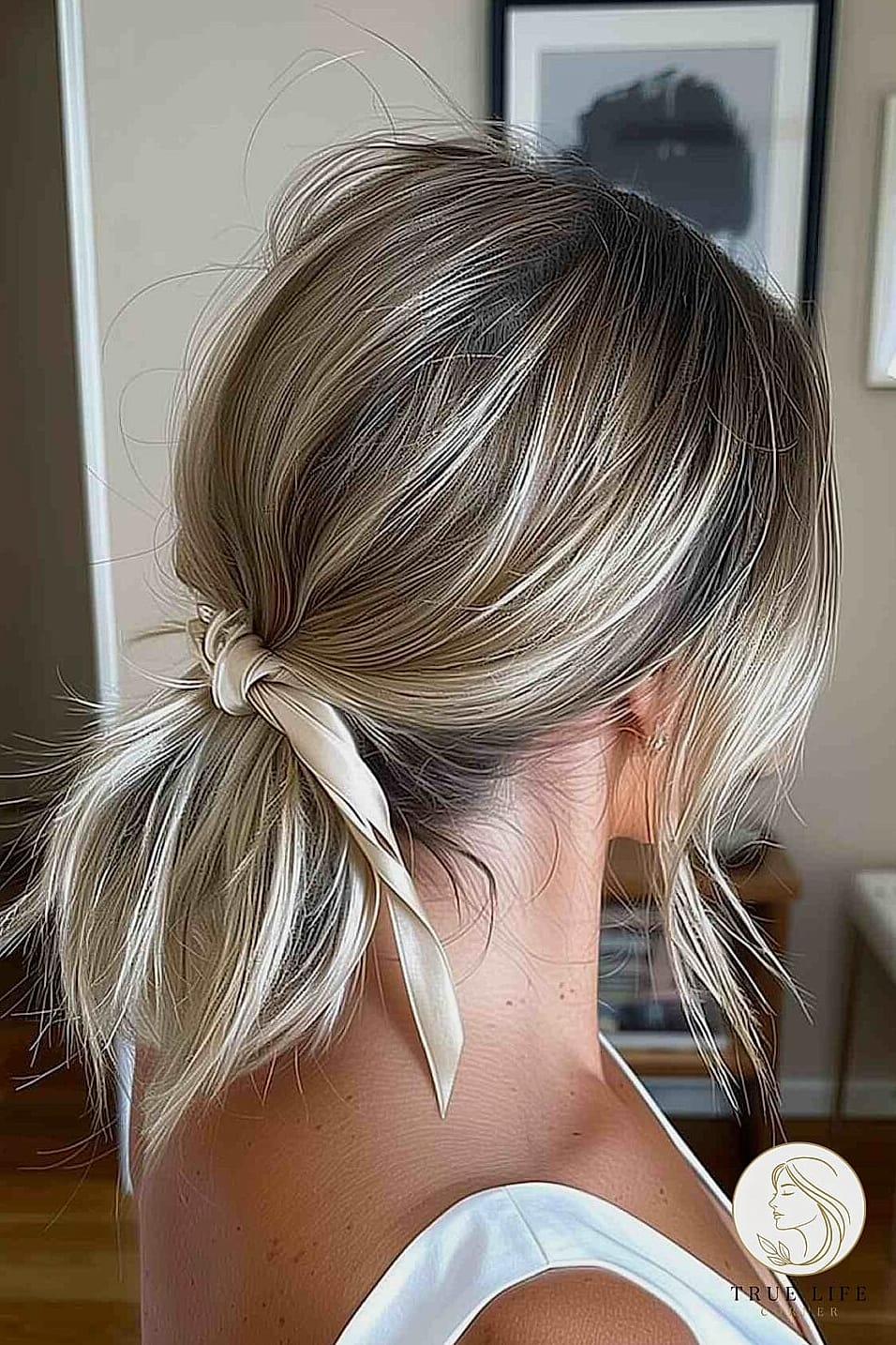 Low Ponytail with Wrapped Section
