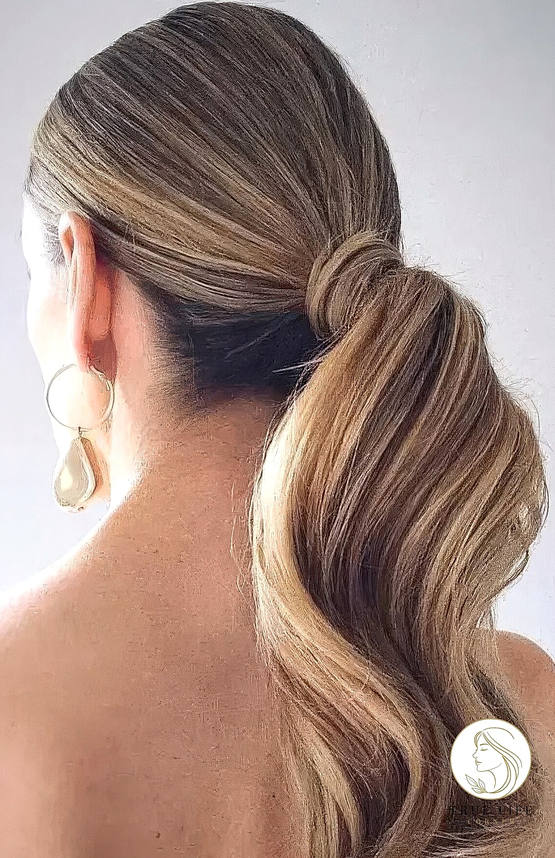 15 Work Hairstyles For Long Hair Looks That Will Seriously Inspire You 5 Low Ponytail With a Wrap