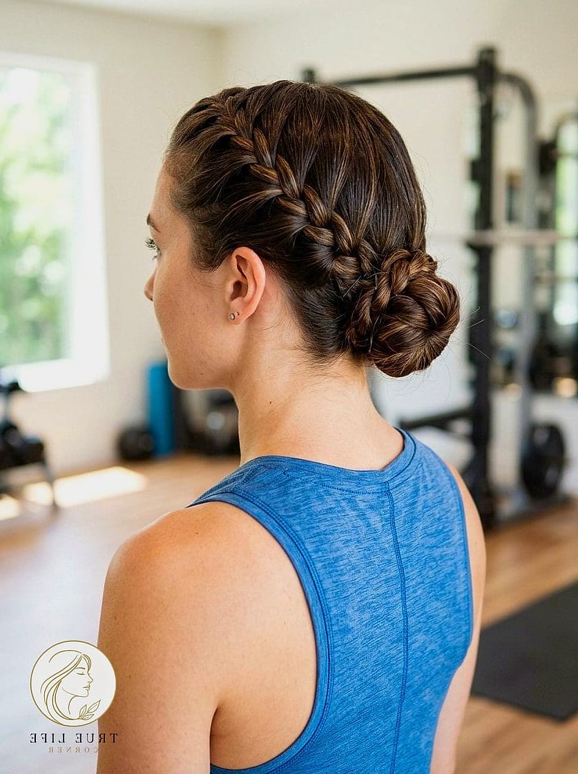 27 Gym Hairstyles For Long Hair Inspo That's Giving Us Everything 4 Low Sleek Bun