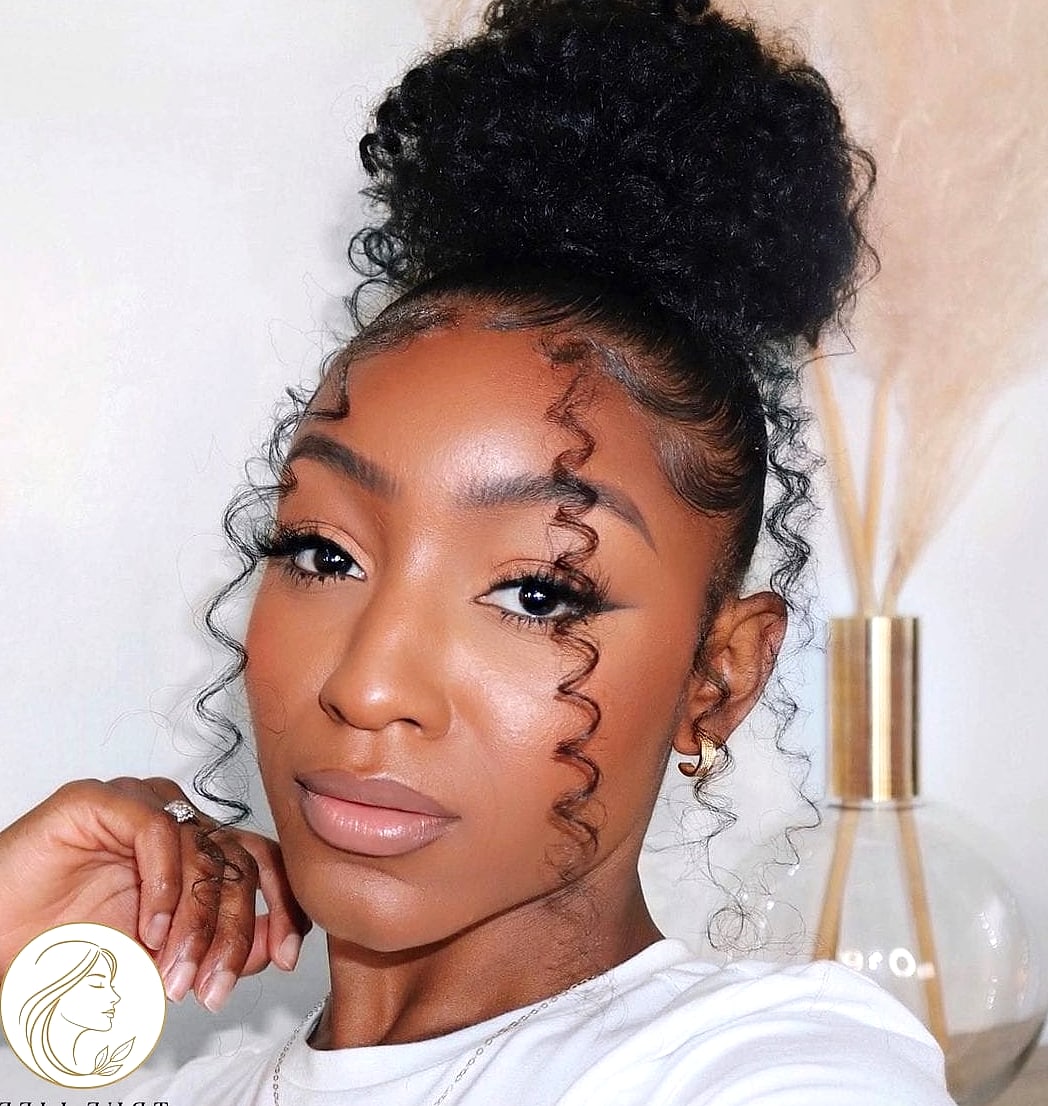 14 Hairstyles For Short Hair Black Women for When You Need a Fresh Change 1 Messy Bun on Short Natural Hair