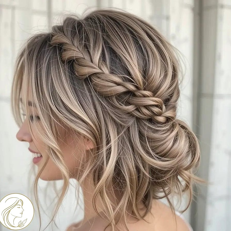 20 Short Wedding Hairstyles That Are Both Cute and Low Maintenance 15 Messy Fishtail Braided Updo