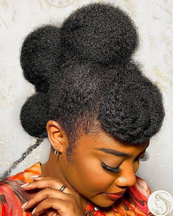 Mini Puff on Short Natural Curls