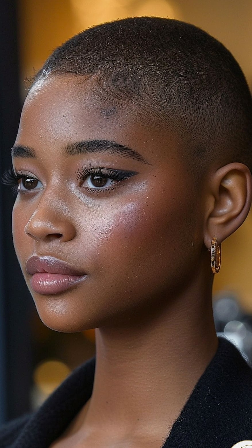 14 Hairstyles For Short Hair Black Women for When You Need a Fresh Change 6 Modern Buzz Cut for Ladies