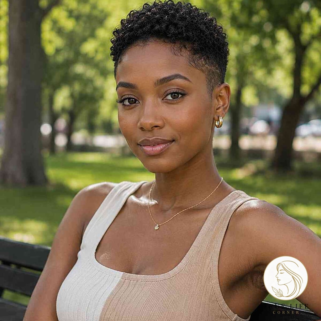 18 Easy 4C Hairstyles Short That Are Both Cute and Low Maintenance 3 Natural Tapered Cut with Defined Curls