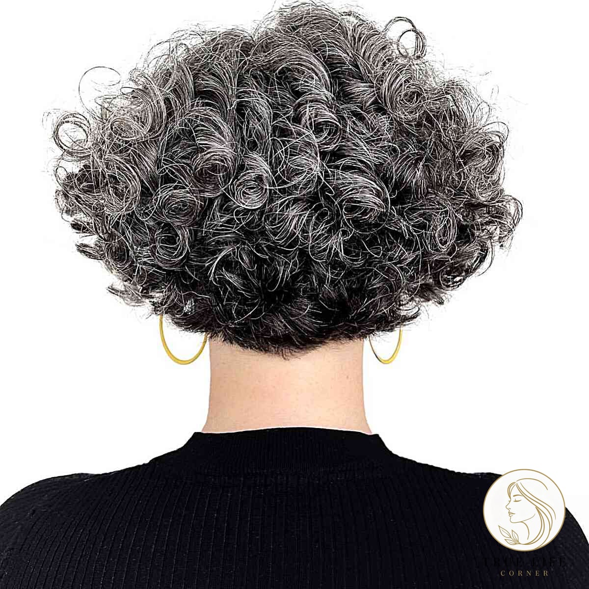 One-Length Curly Graduated Bob Cut