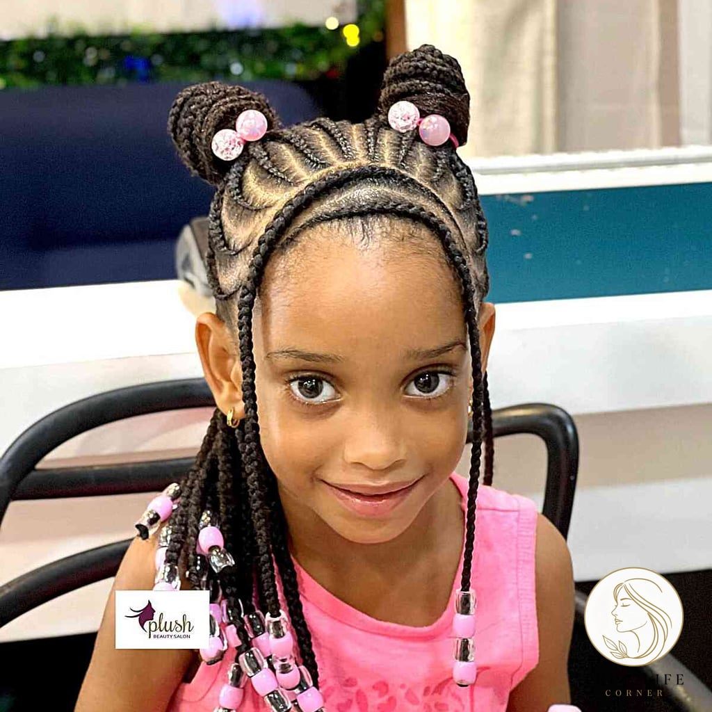15 Hairstyles For Short Hair For School That Prove This Trend Is Here to Stay 2 Protective Cornrows with Accessories