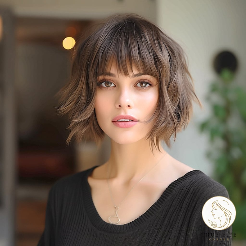 Short Hair with Bangs Trending in 2026