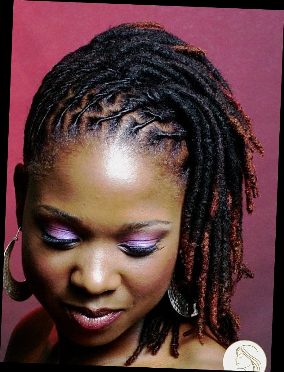 14 Hairstyles For Short Hair Black Women for When You Need a Fresh Change 8 Short Locs with Beads