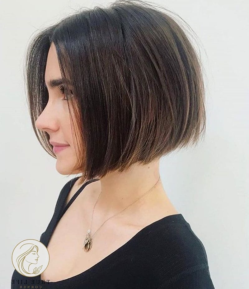20 Hairstyles For Short Straight Hair Black Everyone Is Pinning Right Now 21 Short Straight Bob with a Deep Middle Part